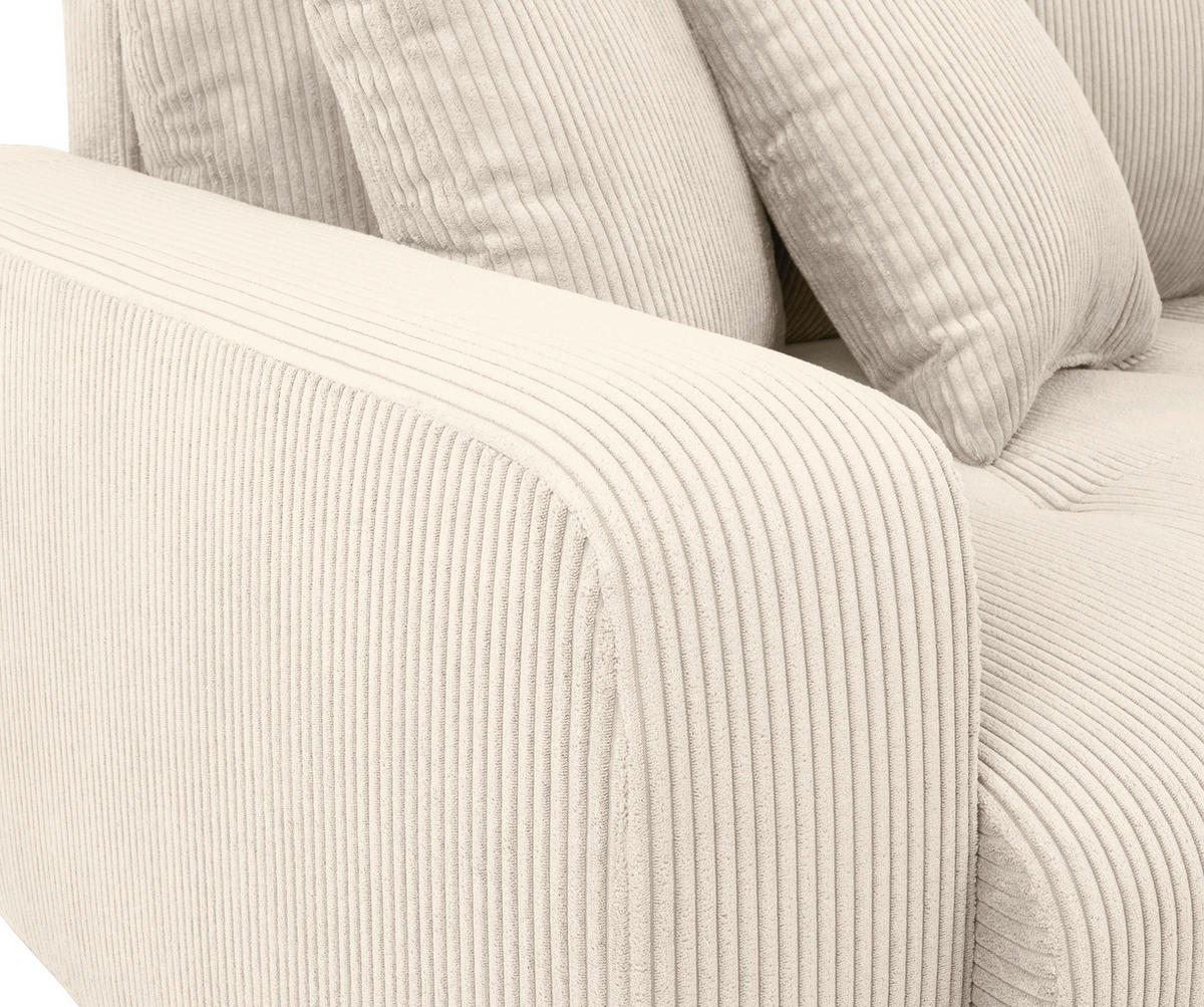 Big Sofa Alpha New creme Microfaser B/H/T: ca. 244x85x112 cm Alpha New - buche/creme (244,00/85,00/112,00cm)