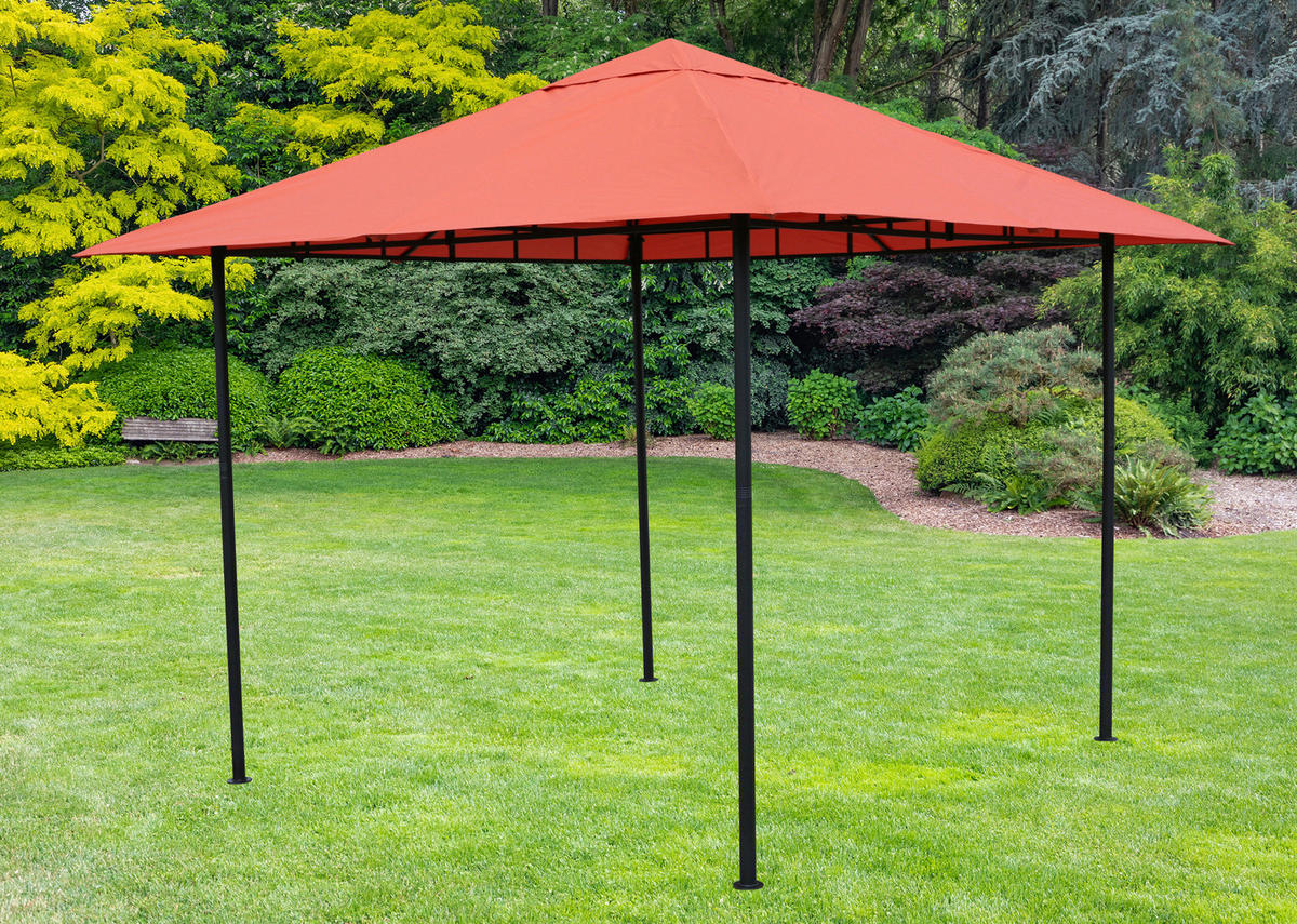 Grasekamp Pavillon Amalfi Flex terra Stahl B/H/L: ca. 300x253x300 cm Amalfi Flex - terra (300,00/300,00/253,00cm) - Grasekamp