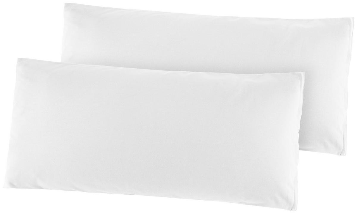 Kissenhülle Renforce Kissenbezug-Renforce_2erPack 40x80 - weiß (40,00/80,00cm)