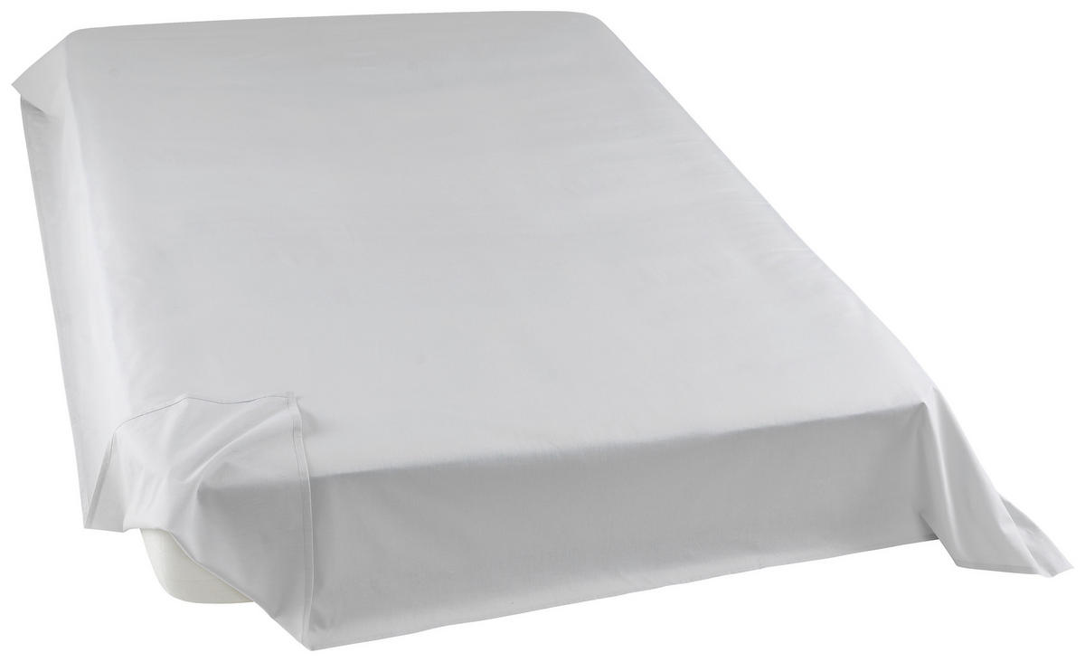 Betttuch Renforce Bettlaken_Renforce 200x250cm silber - silber (200,00/250,00cm) - beau rêve