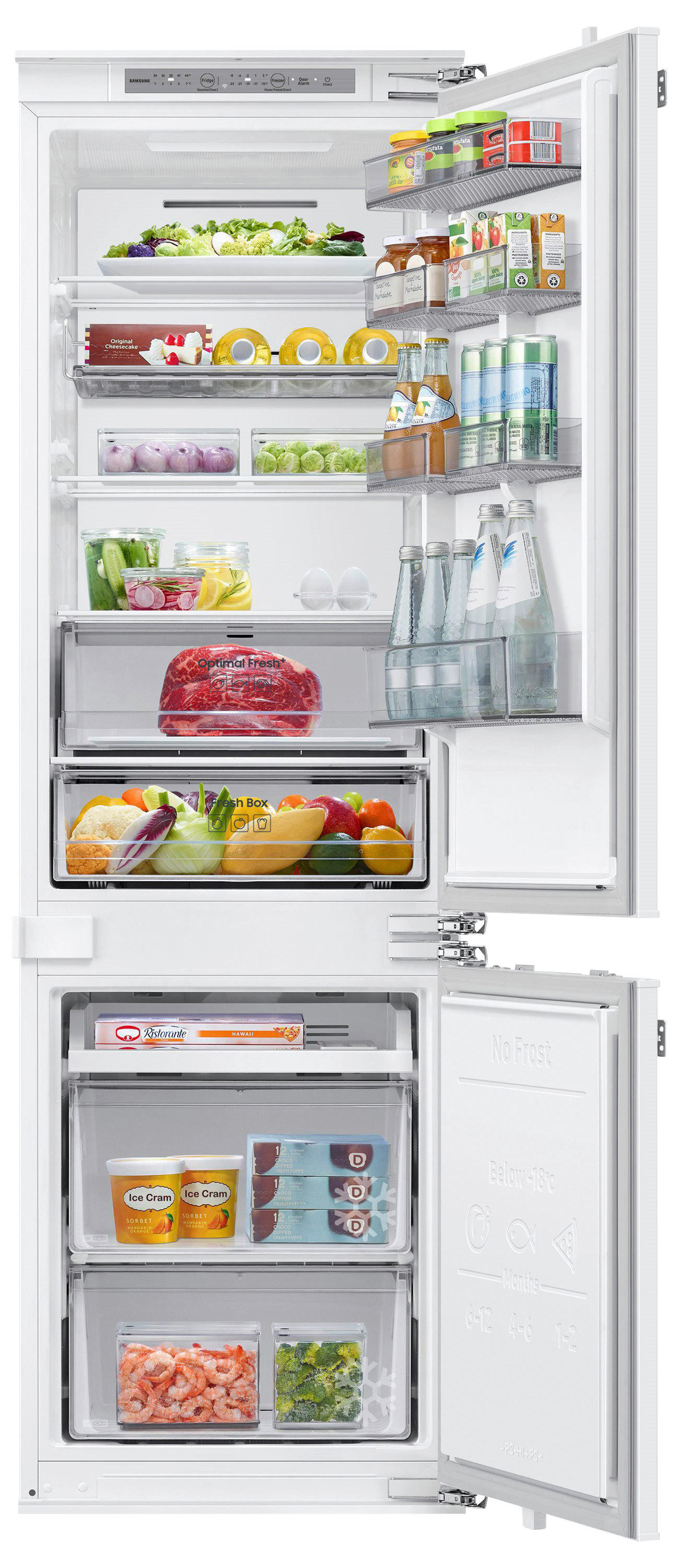 Samsung Einbaukühl-/Gefrierkombination BRB70F26CEF0EF Edelstahl B/H/T: ca. 54x177,5x55 cm BRB70F26CEF0EF - Edelstahl (54,00/177,50/55,00cm) - Samsung