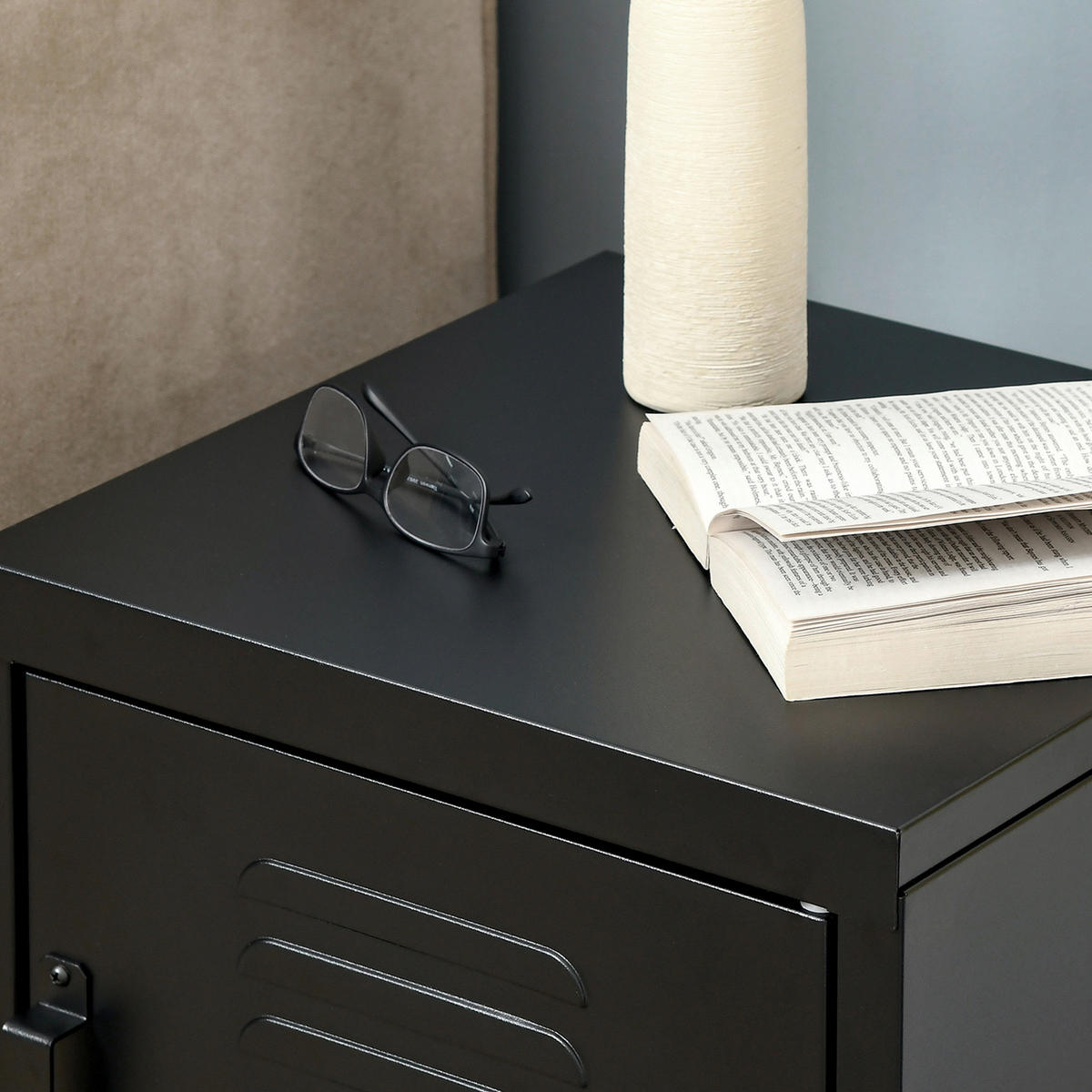 Nachtkonsole 831-429BK schwarz B/H/T: ca. 40x50x40 cm 831-429BK - schwarz (40,00/50,00/40,00cm) - HOMCOM