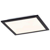 Just Light Deckenleuchte Flat 14740-18 schwarz Opal Aluminium B/H/L: ca. 29,5x5,8x29,5 cm LED-Deckenleuchte_Flat - schwarz/Opal (29,50/29,50/5,80cm) - Just Light