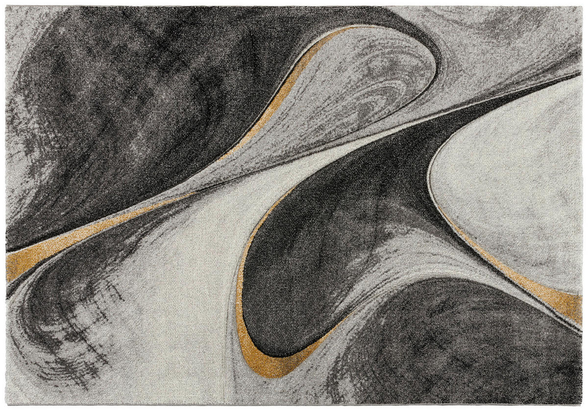 Webteppich Casino grau B/L: ca. 120x170 cm Casino - gold/grau (120,00/170,00cm)