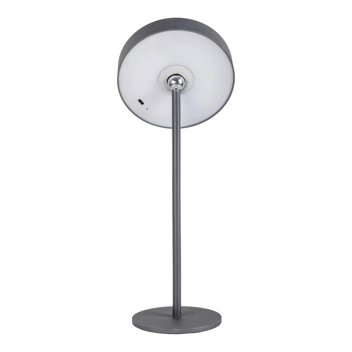 Näve Leuchten LED-Tischleuchte grau Kunststoff Metall B/H/T/D: ca. 12,5x35x12,5x12,5 cm ELLA - grau (12,50/35,00/12,50cm) - Näve Leuchten