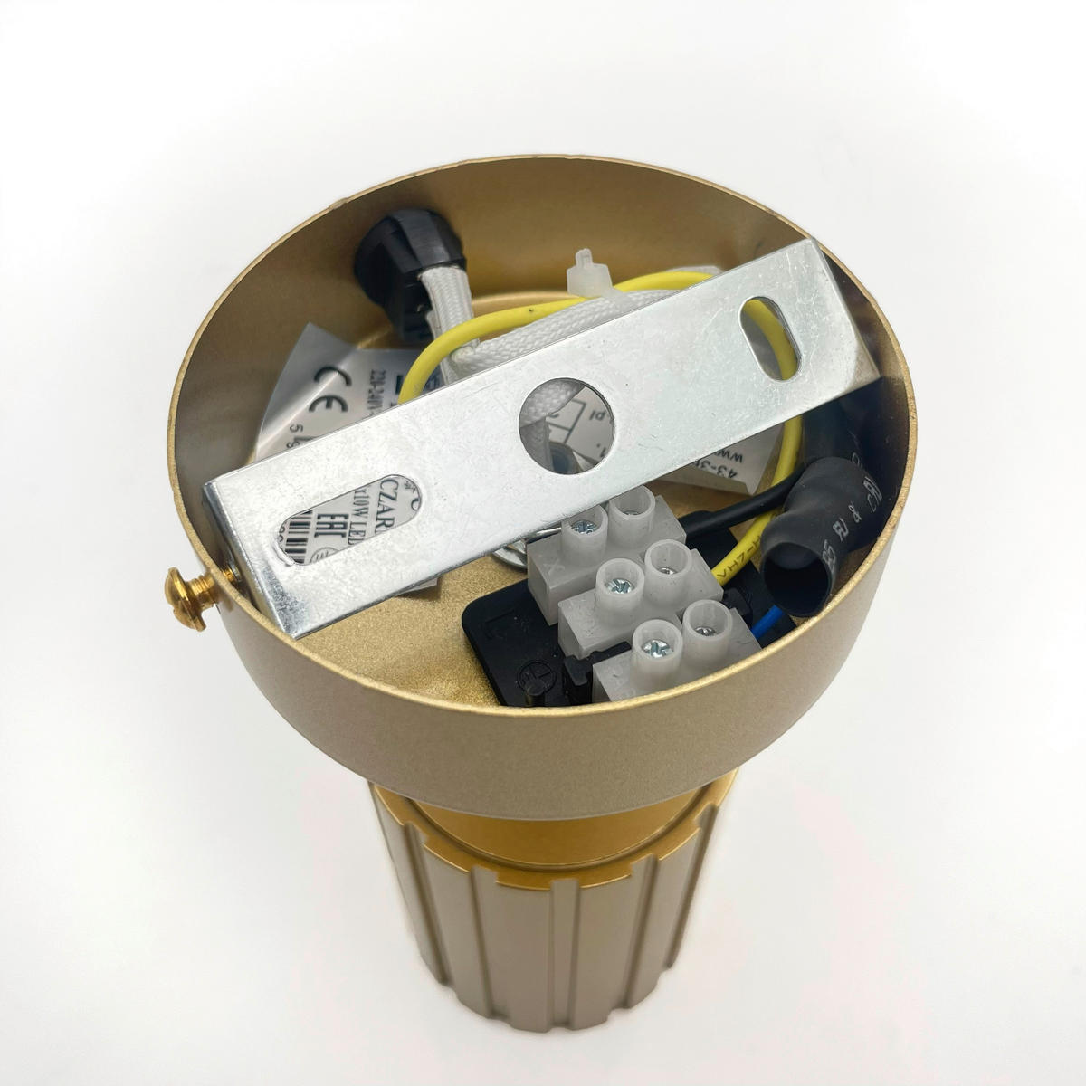 Lamkur Wandleuchte gold Stahl B/H/L: ca. 8x16x8 cm GU10 1 Brennstellen Prisma - gold (8,00/8,00/16,00cm) - Lamkur