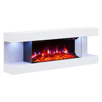 Balderia Elektrischer-Kamin weiß Metall B/H/T: ca. 112x41,8x21,6 cm Lumina - weiß (112,00/41,80/21,60cm) - Balderia