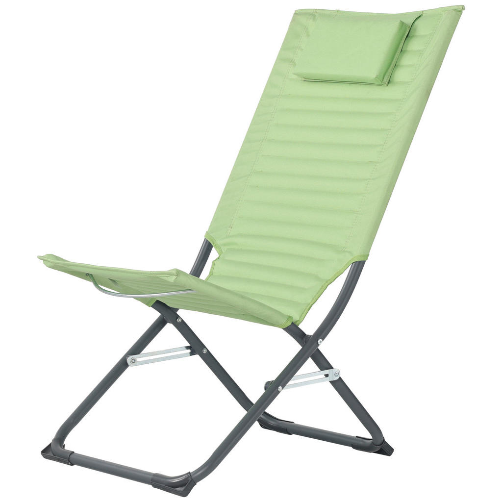 Thumbnail - POCOline Campingstuhl dunkelgrau Stahlrohr B/H/L: ca. 70x86x48 cm