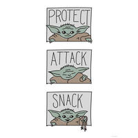 Komar Poster Mandalorian The Child Protect Attac Disney B/L: ca. 50x70 cm Mandalorian The Child Protect Attac - (50,00/70,00cm) - Komar