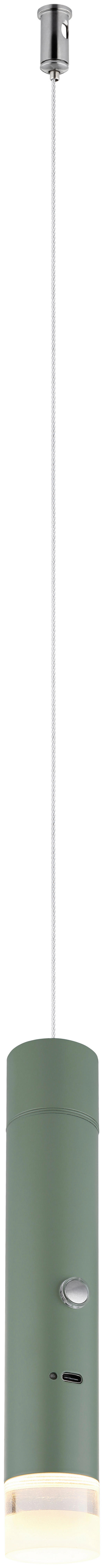 GLOBO LED-Hängeleuchte klar grün Acryl Metall H/D: ca. 120x3,8 cm 1.0 Brennstellen PELO - klar/grün (3,80/120,00cm) - GLOBO