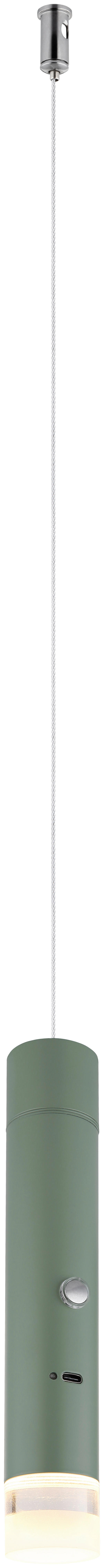 GLOBO LED-Hängeleuchte klar grün Acryl Metall H/D: ca. 120x3,8 cm 1.0 Brennstellen PELO - klar/grün (3,80/120,00cm) - GLOBO