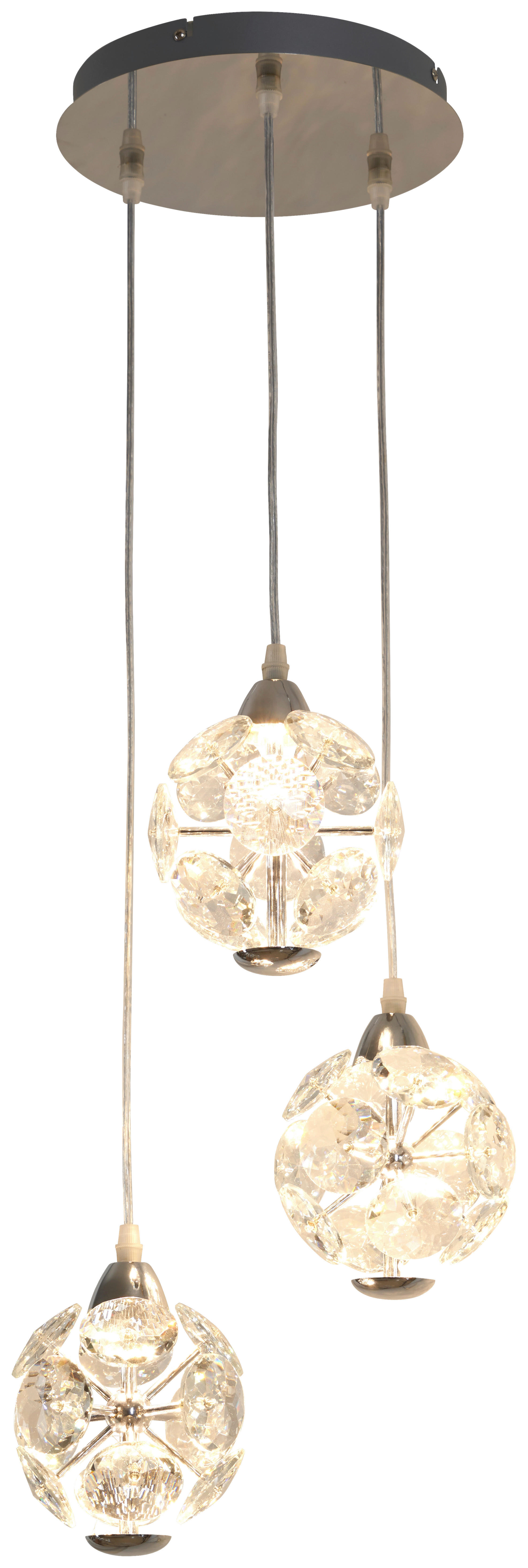POCOline LED-Pendelleuchte Chrom B/H/L: ca. 35x120x35 cm LED-Pendelleuchte_Delia - (35,00/35,00/120,00cm) - POCOline