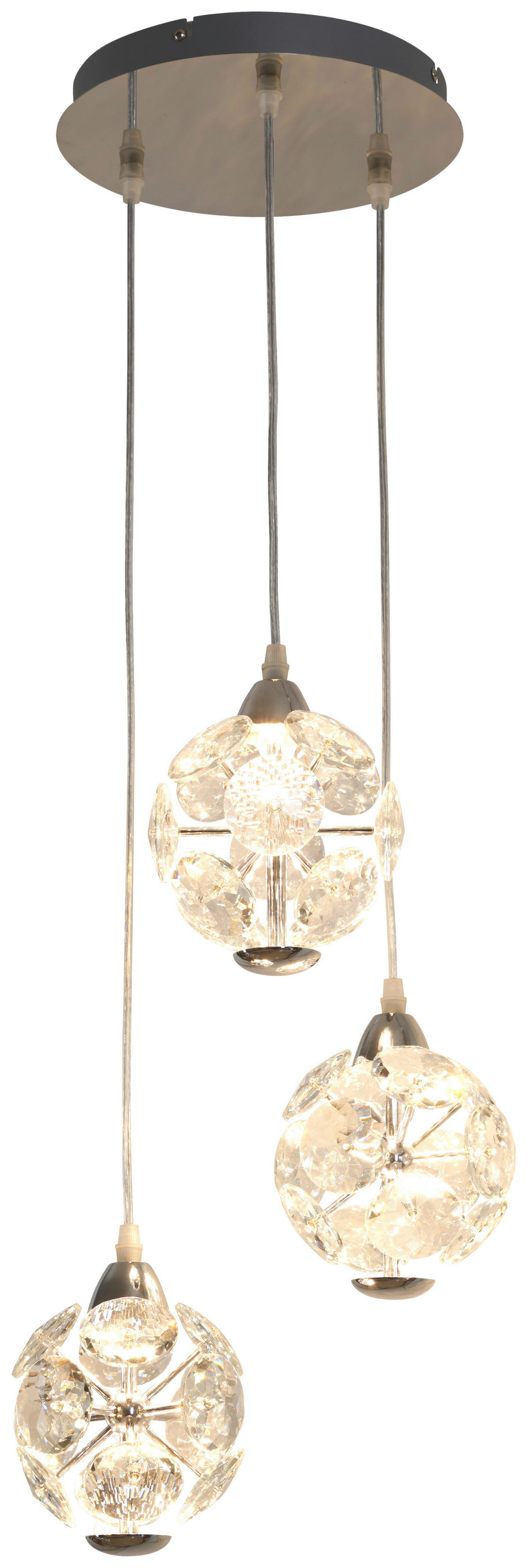 POCOline LED-Pendelleuchte Chrom B/H/L: ca. 35x120x35 cm LED-Pendelleuchte_Delia - (35,00/35,00/120,00cm) - POCOline