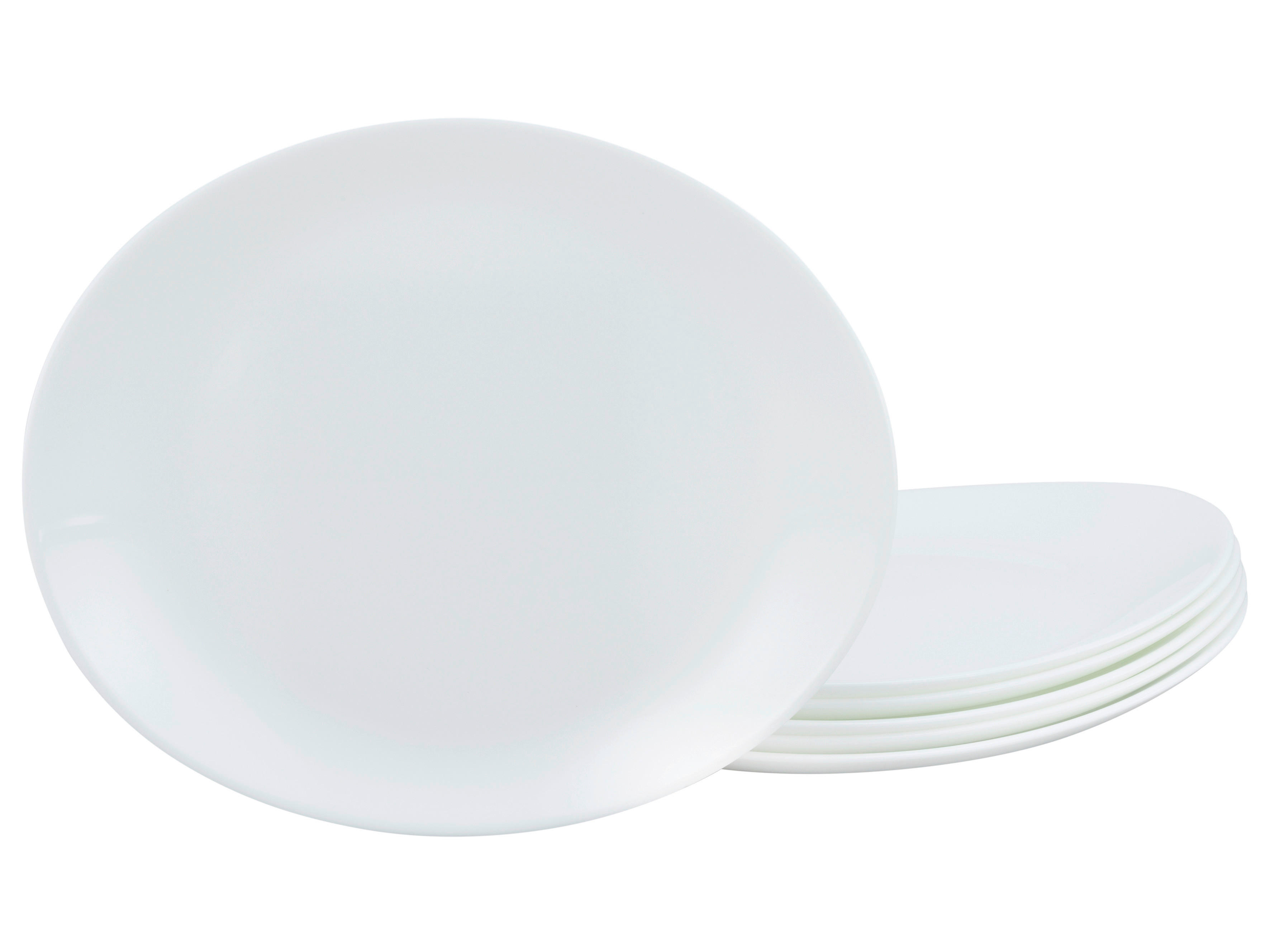 CreaTable Schnitzelteller ITALIEN PARTY weiß Glas 6 tlg. ITALIEN PARTY - weiß - CreaTable