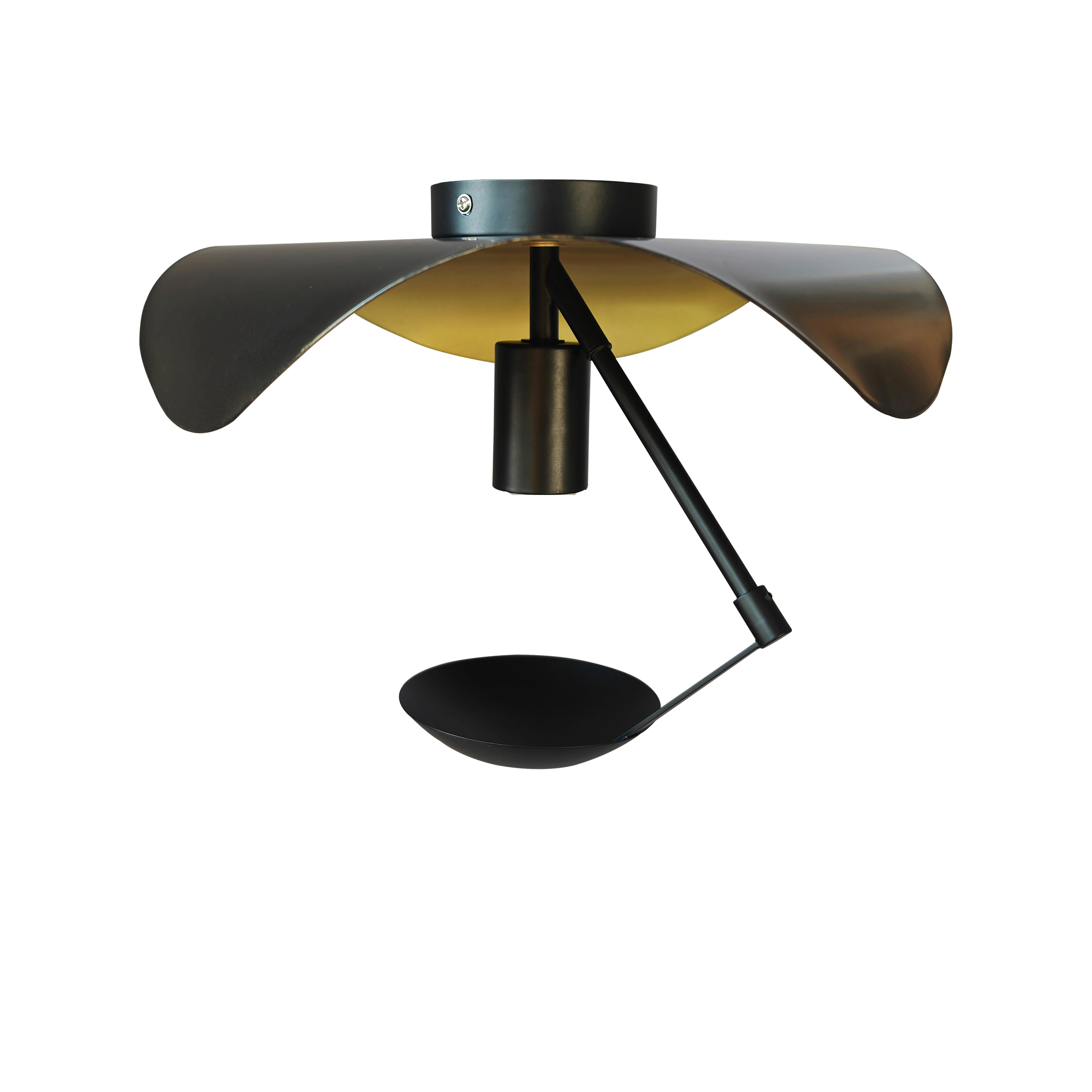 Thumbnail - POCOline Deckenleuchte schwarz gold Metall B/L: ca. 35x38 cm E27 1 Brennstellen