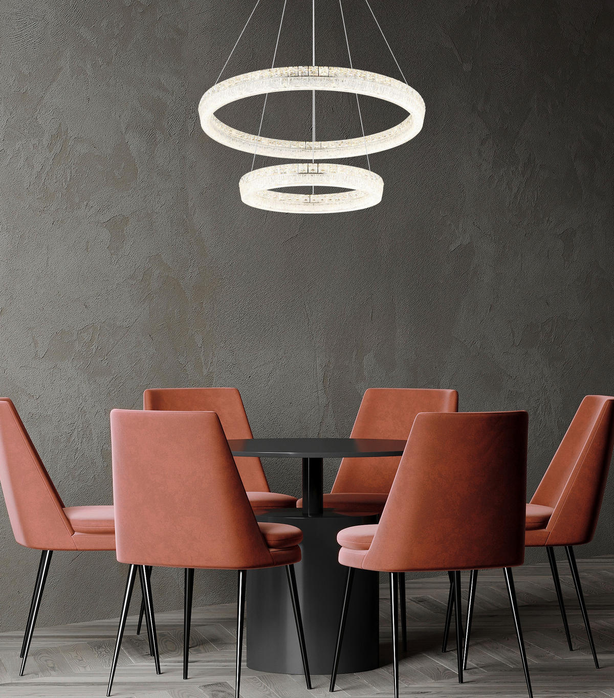 GLOBO Hängeleuchte klar Chrom Acryl Metall Glas H/D: ca. 120x80 cm 1.0 Brennstellen Laurel - klar/Chrom (80,00/120,00cm) - GLOBO