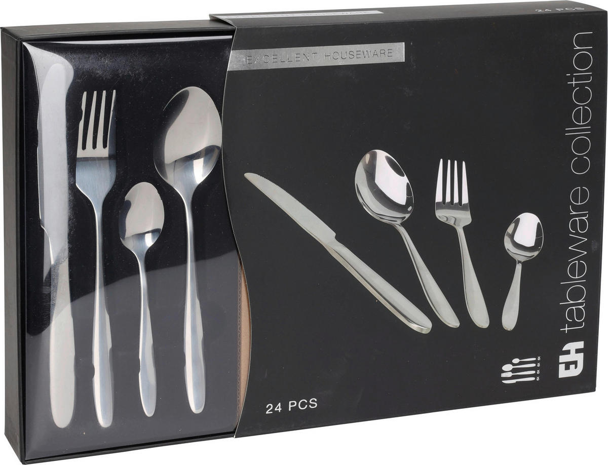 Besteckset silber Edelstahl 24 tlg. Besteckset_24tlg. - silber (25,00/37,50/5,20cm)