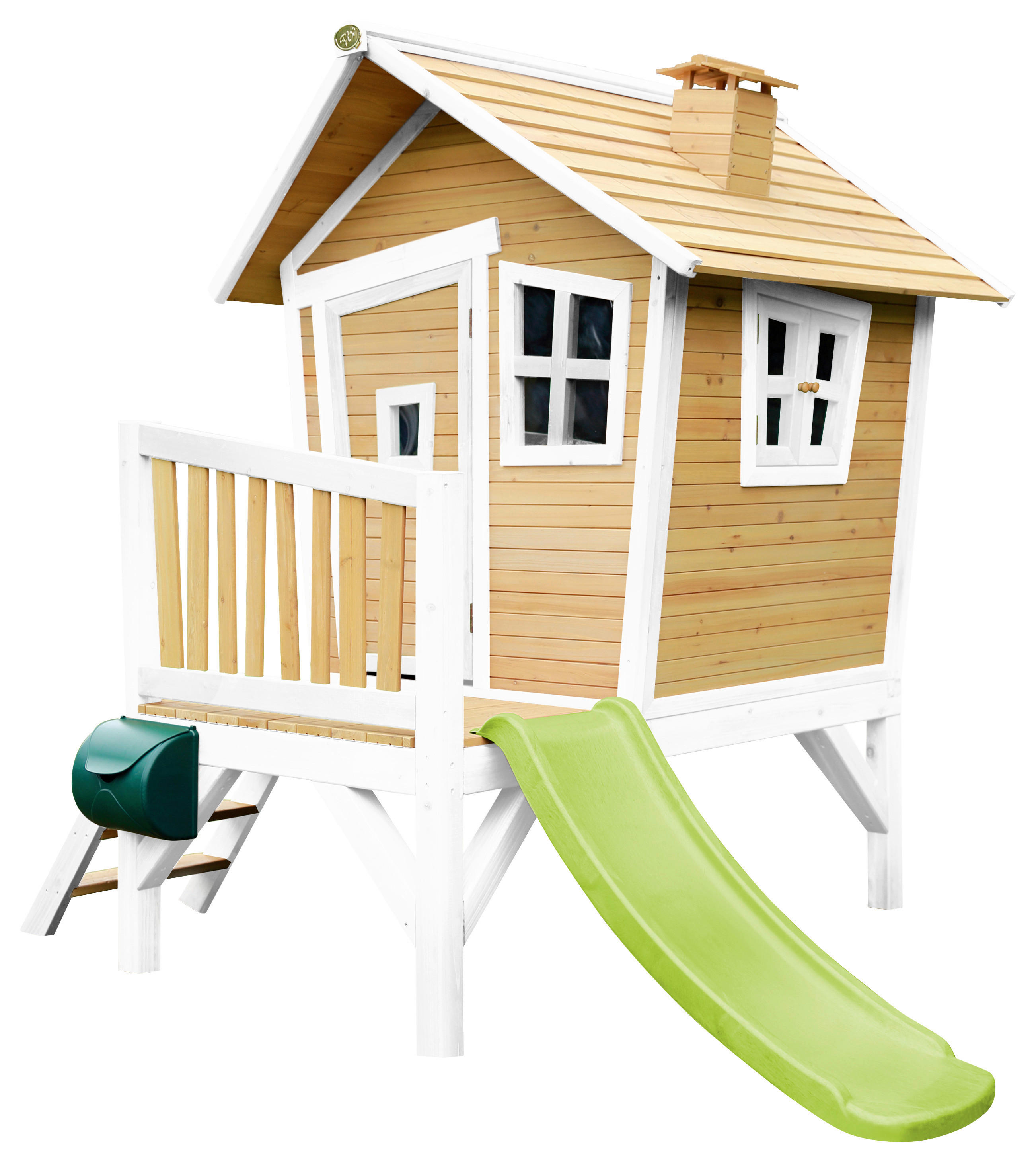 AXI Spielhaus Robin braun B/H/L: ca. 264x203x177 cm Robin - braun/weiß (177,00/264,00/203,00cm) - AXI