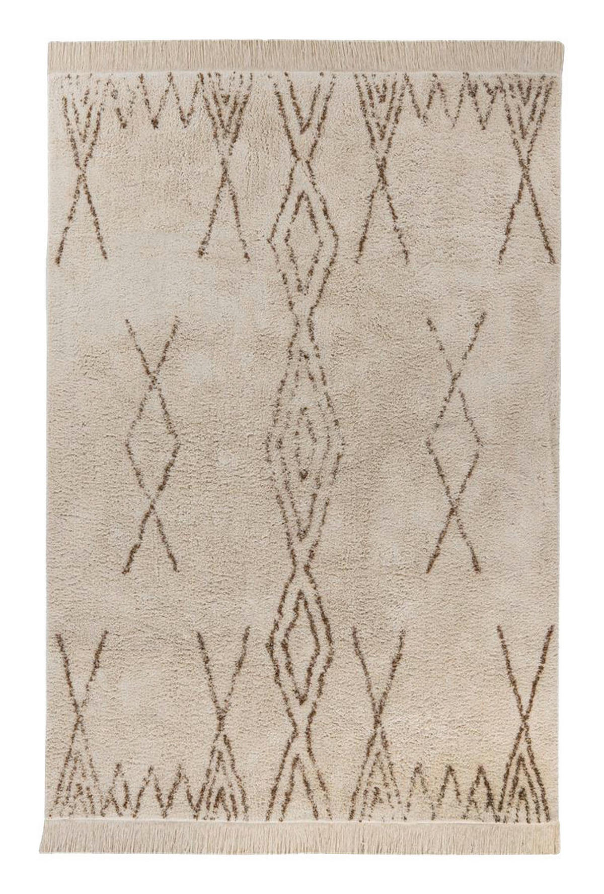 Kayoom Kurzflorteppich Alena braun B/H/L: ca. 120x2x170 cm Alena - braun/creme (170,00/120,00/2,00cm) - Kayoom