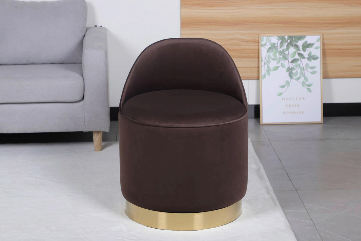 Hocker Viktor 100 braun H/D: ca. 68x52 cm Viktor 100 - gold/braun (52,00/68,00cm) - 360 Living