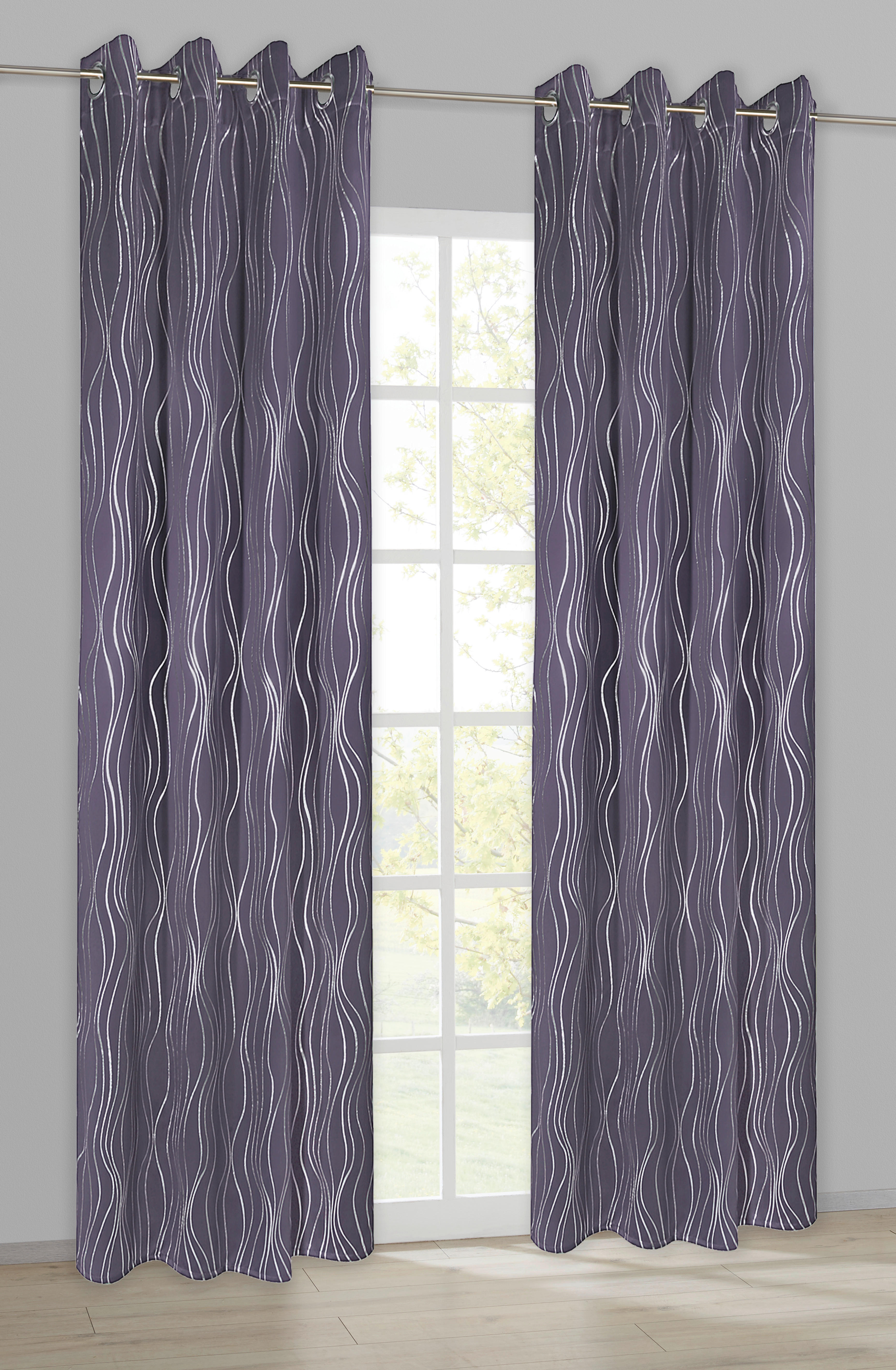 Verdunklungsvorhang Monaco grau B/L: ca. 135x245 cm Monaco - silber/grau (135,00/245,00cm)