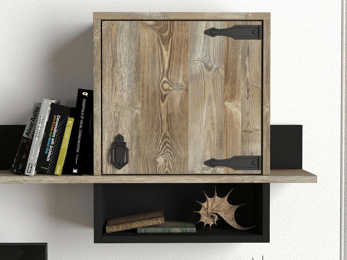 Wohnwand Costa Eiche Nachbildung B/H/T: ca. 180x49x29,5 cm Costa - Eiche (180,00/49,00/29,50cm) - moebel17