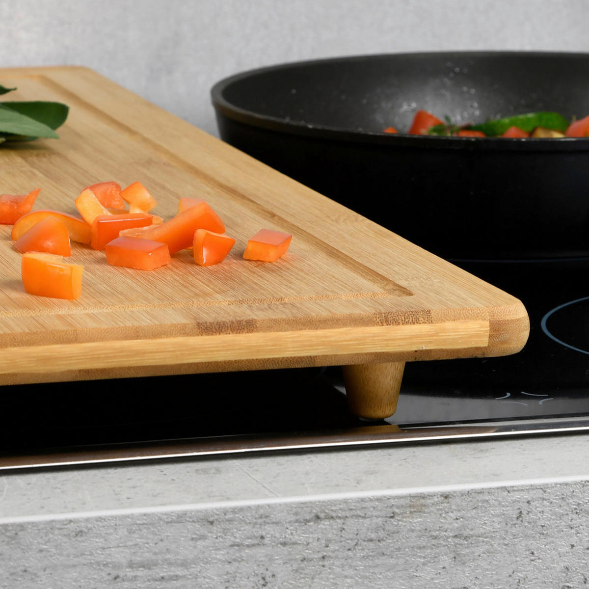 Kesper Herdabdeckplatte natur Bambus B/H/L: ca. 54x3x64 cm Herdabdeckplatte Bon appetit - natur (64,00/54,00/3,00cm) - Kesper