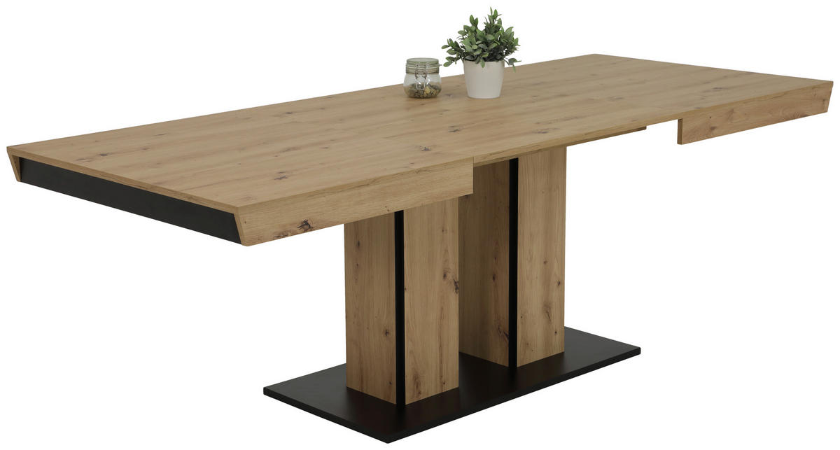 Esstisch AGNES T Eiche Artisan Optik B/H/T: ca. 140x76x90 cm AGNES T - Eiche/schwarz (140,00/76,00/90,00cm) - Hela