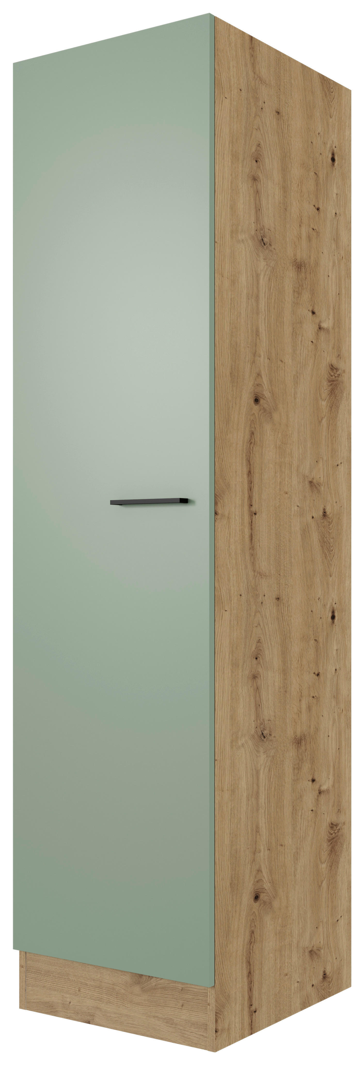 Seitenschrank Cara grün B/H/T: ca. 50x200x57 cm Cara - Eiche/schwarz (50,00/200,00/57,00cm) - Flex-Well