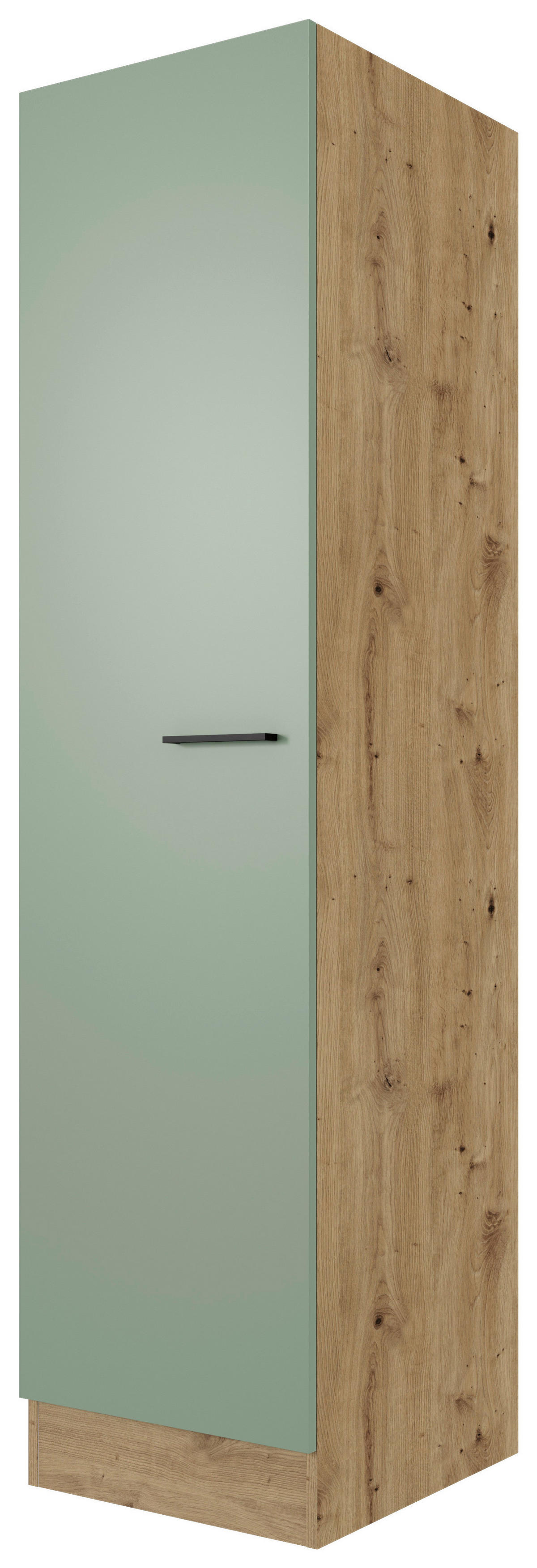 Seitenschrank Cara grün B/H/T: ca. 50x200x57 cm Cara - Eiche/schwarz (50,00/200,00/57,00cm) - Flex-Well