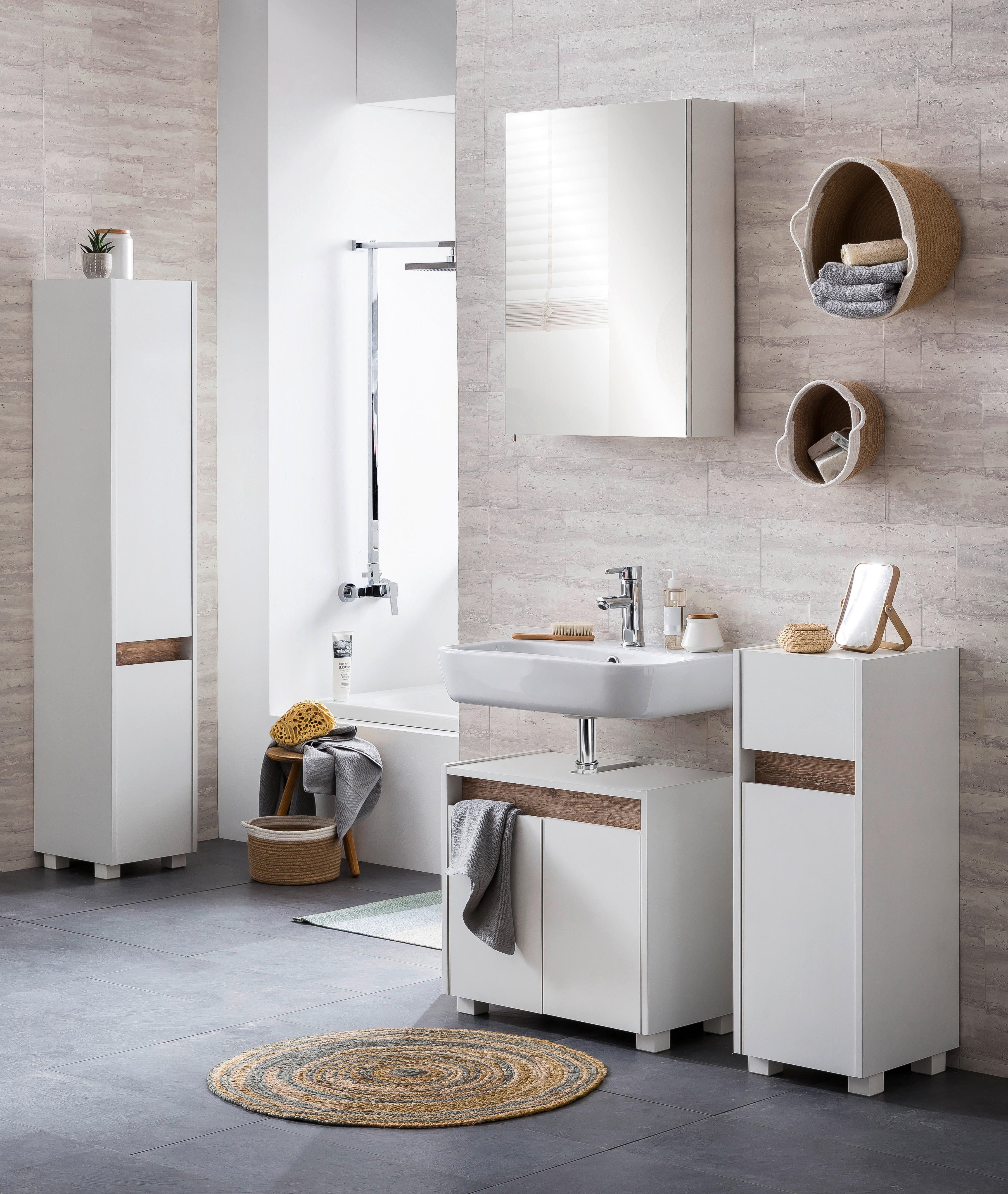 Spiegelschrank Cosmo weiß glanz B/H/T: ca. 50x70,7x15,8 cm Cosmo - weiß (50,00/70,70/15,80cm) - Möbelpartner