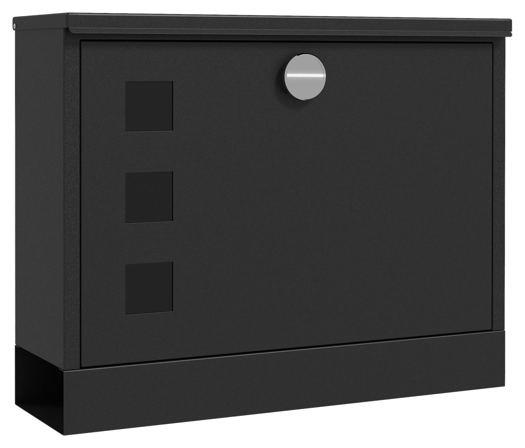 HOMCOM Briefkasten schwarz B/H/L: ca. 11,5x36,5x29 cm Briefkasten - schwarz (29,00/11,50/36,50cm) - HOMCOM