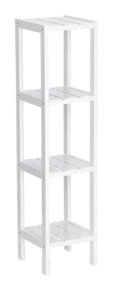Zeller Standregal weiß MDF B/H/L: ca. 22x92x22 cm Standregal_mit_4_Ablagen - weiß (22,00/22,00/92,00cm) - Zeller