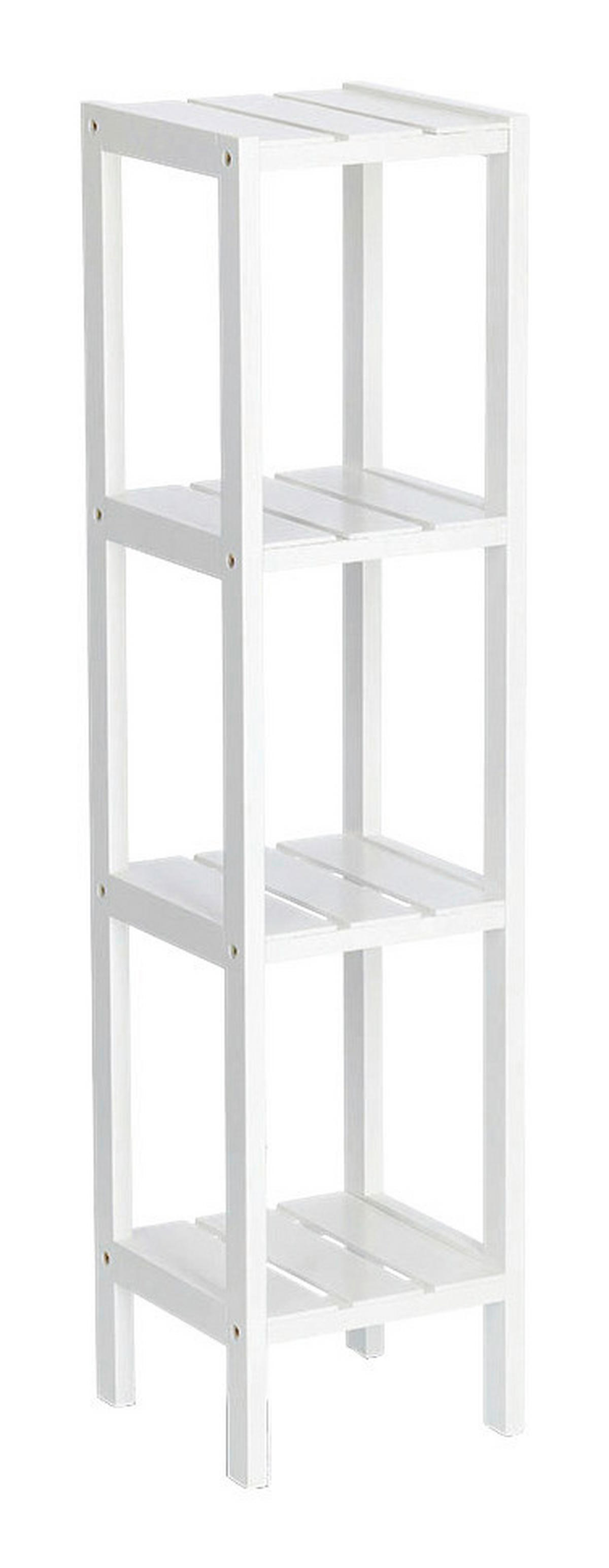 Zeller Standregal weiß MDF B/H/L: ca. 22x92x22 cm Standregal_mit_4_Ablagen - weiß (22,00/22,00/92,00cm) - Zeller