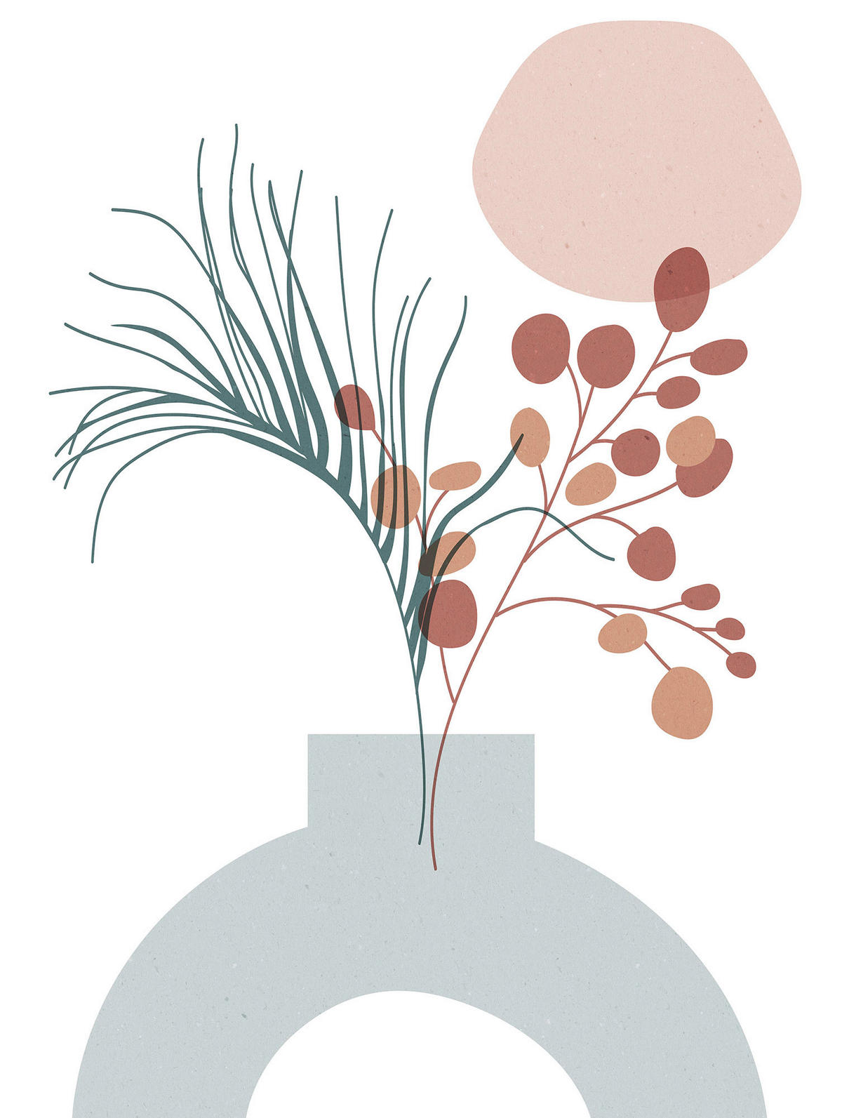 Komar Poster Bohemian Vase Blumen B/L: ca. 30x40 cm Bohemian Vase - (30,00/40,00cm) - Komar
