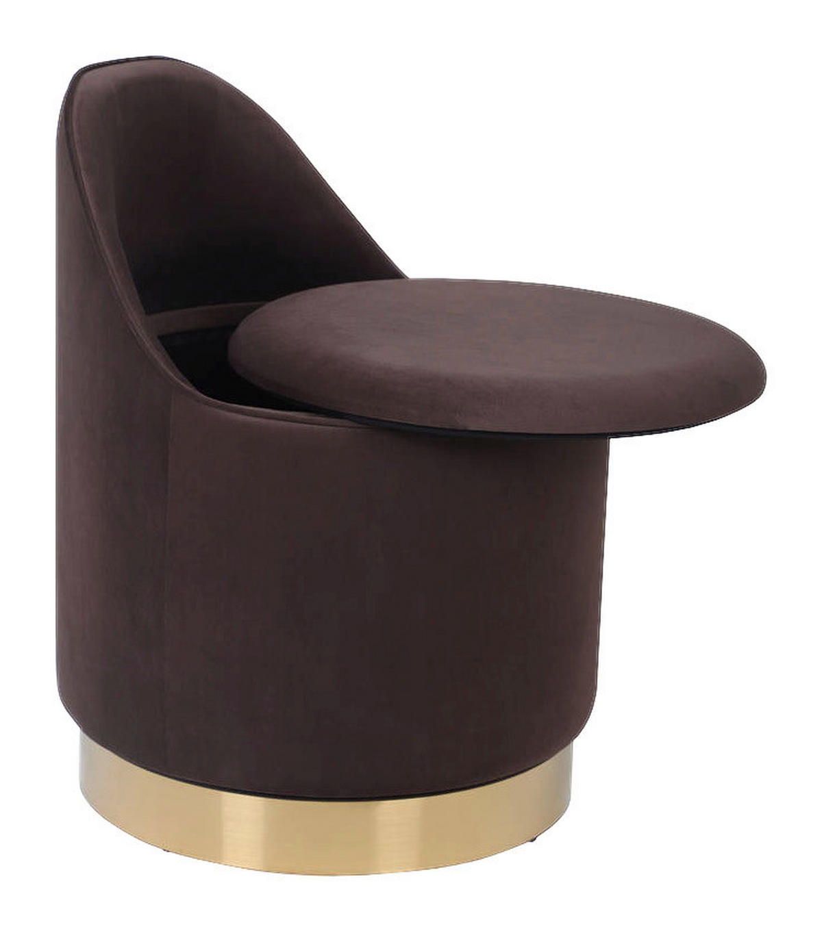 Hocker Viktor 100 braun H/D: ca. 68x52 cm Viktor 100 - gold/braun (52,00/68,00cm) - 360 Living