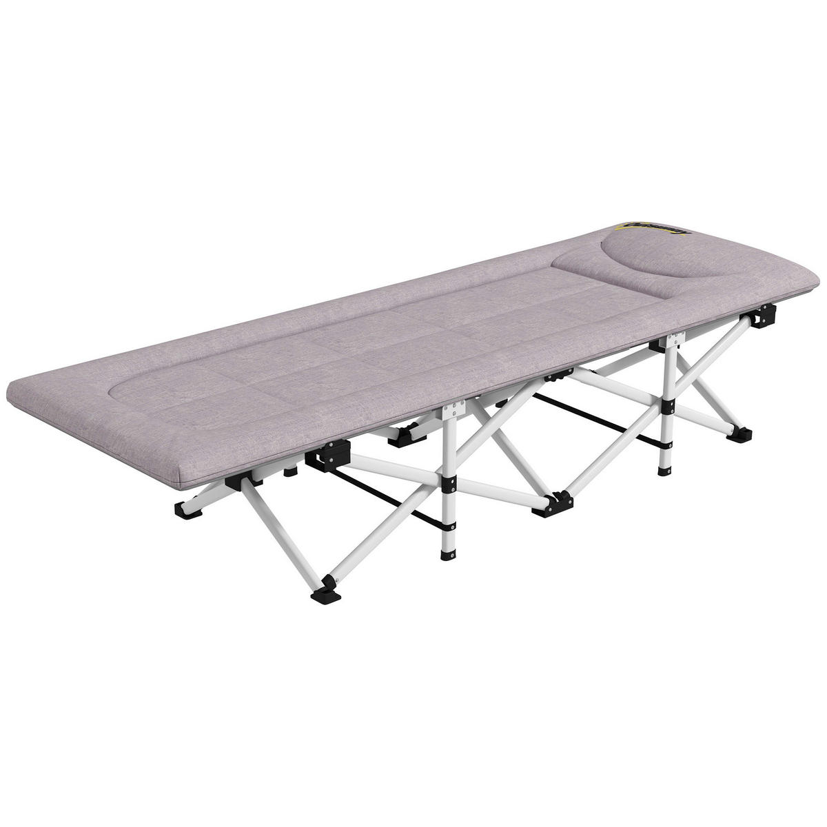 Outsunny Feldbett B/H/L: ca. 65x42x200 cm Feldbett - grau (200,00/65,00/42,00cm) - Outsunny