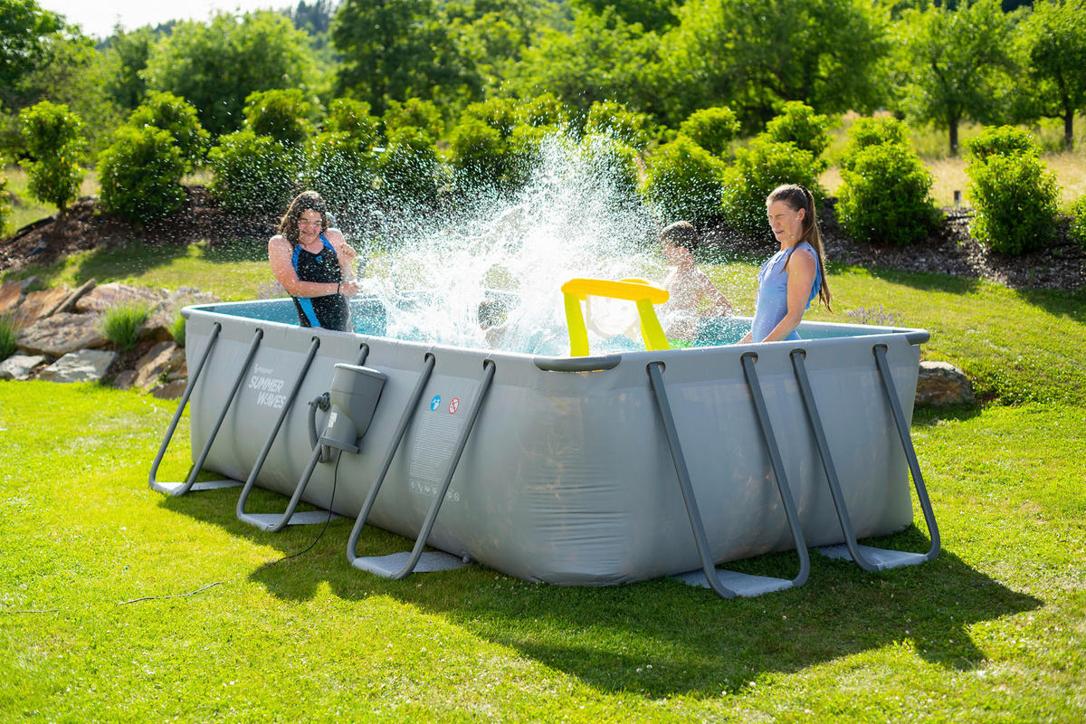 Summer Waves Poolset Elite B/H/L: ca. 200x100x400 cm Elite - grau (400,00/200,00/100,00cm) - Summer Waves