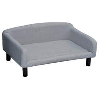 PawHut Hundesofa hellgrau Polyester B/H/L: ca. 82x36x54 cm Hundesofa - hellgrau (54,00/82,00/36,00cm) - PawHut