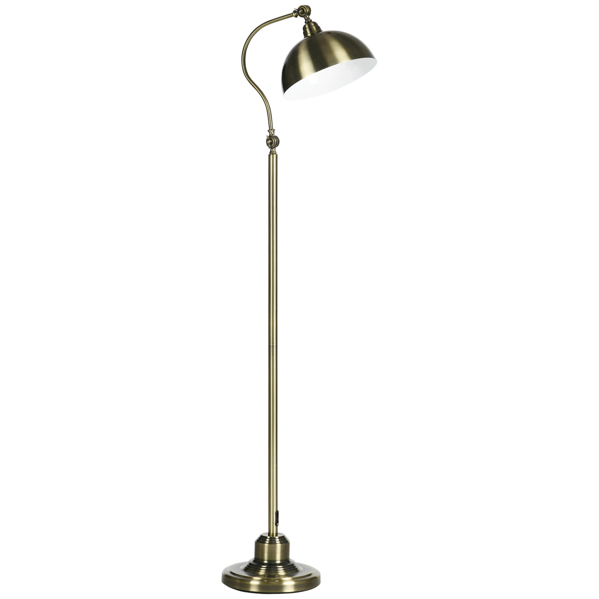 HOMCOM Stehleuchte bronze Metall B/H/T: ca. 25,5x152x42 cm Stehleuchte B31-316 - bronze (25,50/152,00/42,00cm) - HOMCOM