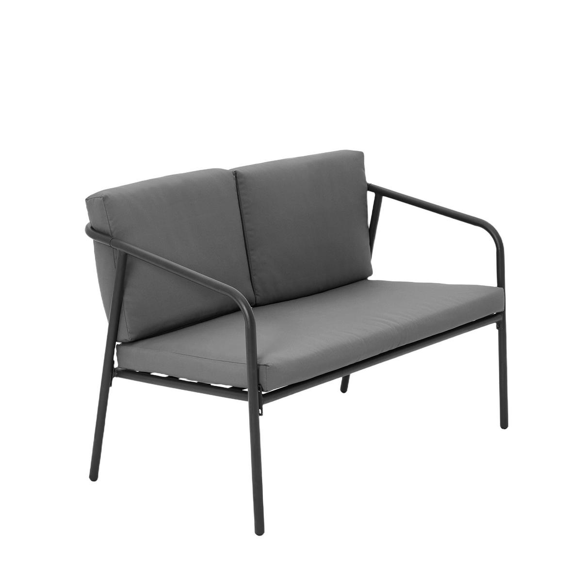 POCOline Loungeset Samos grau Stahl Samos - schwarz/grau - POCOline