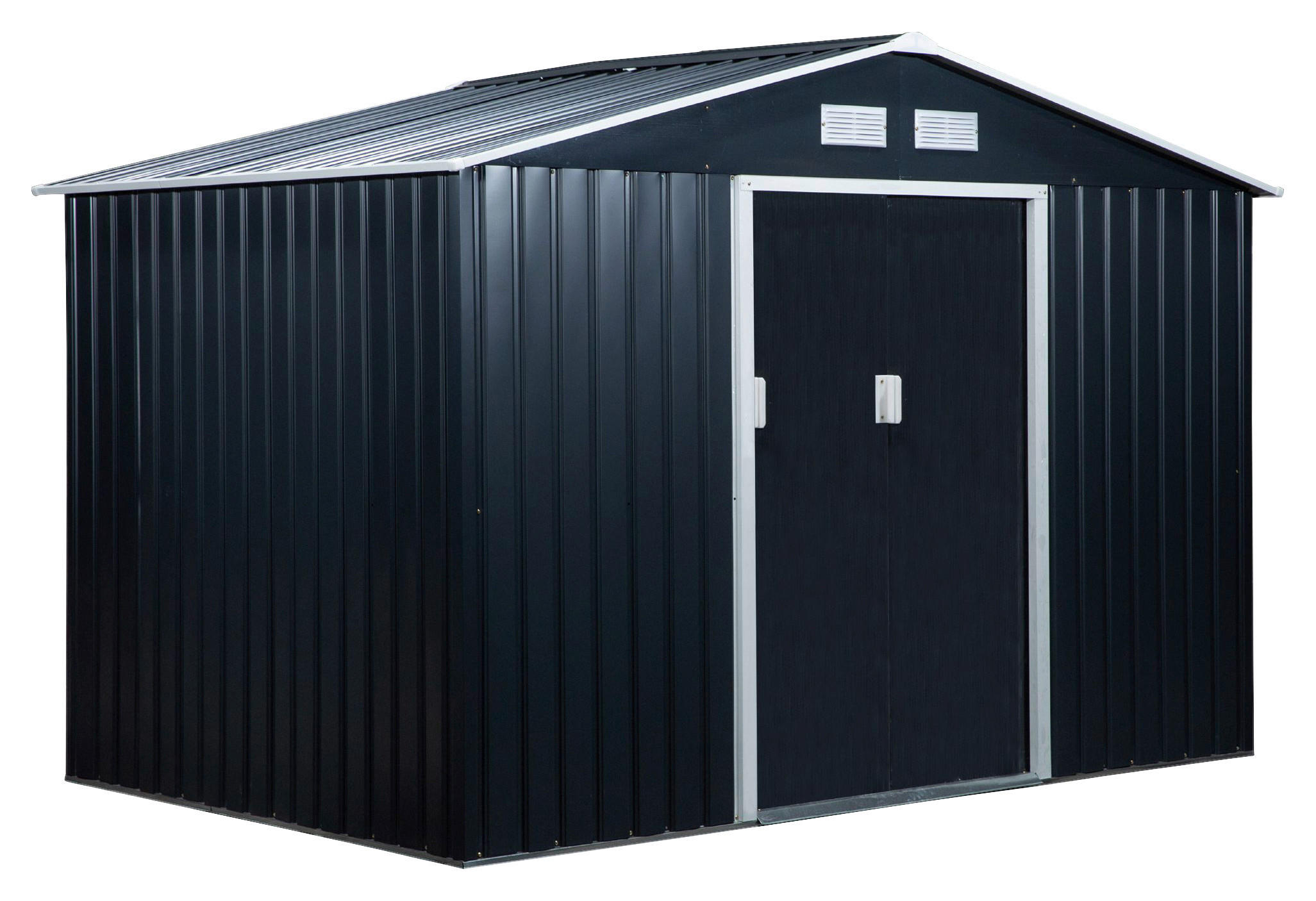Outsunny Gartenhaus grau B/H/L: ca. 195x192x277 cm Gartenhaus - grau (277,00/195,00/192,00cm) - Outsunny