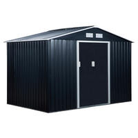 Outsunny Gartenhaus grau B/H/L: ca. 195x192x277 cm Gartenhaus - grau (277,00/195,00/192,00cm) - Outsunny
