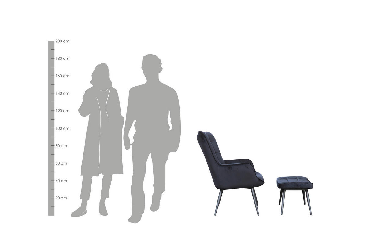 byLIVING Hocker UTA sand natur Webstoff Metall B/H/T: ca. 60x39x41 cm UTA - sand/natur (60,00/39,00/41,00cm) - byLIVING