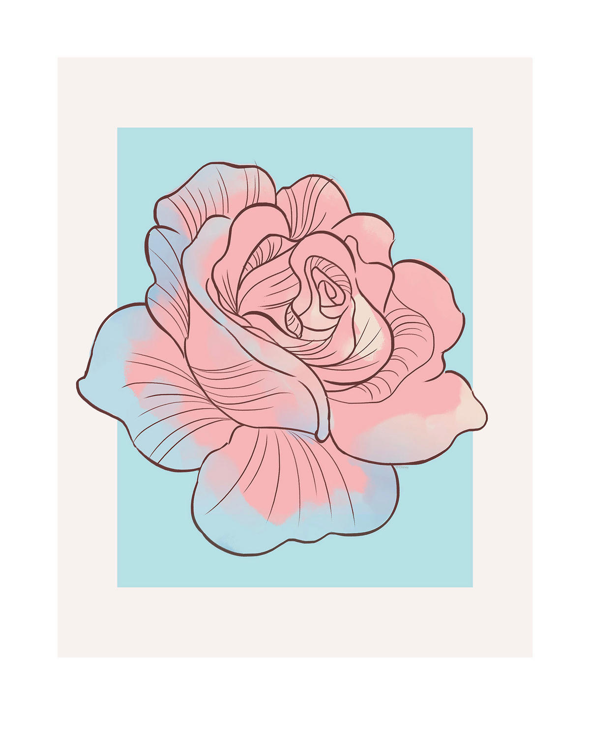Komar Poster Cinderella Rose Disney B/L: ca. 40x50 cm Cinderella Rose - (40,00/50,00cm) - Komar