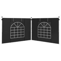 Outsunny Seitenteile für Pavillon schwarz Polyester B/H/L: ca. 295x195x0,01 cm Seitenteile für Pavillon - schwarz (0,01/295,00/195,00cm) - Outsunny
