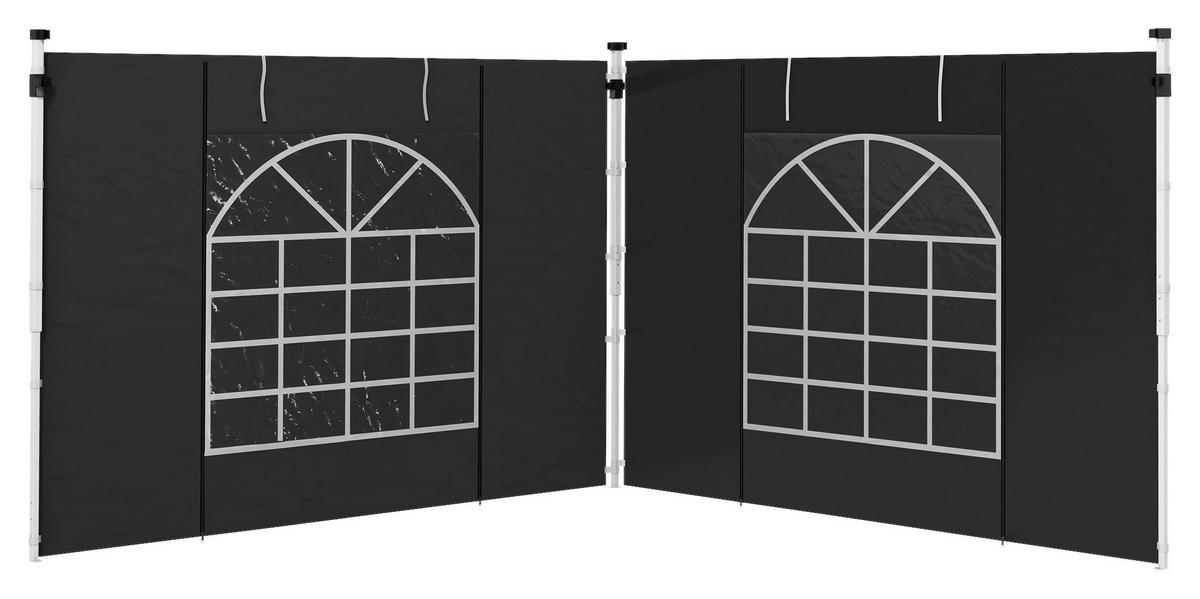 Outsunny Seitenteile für Pavillon schwarz Polyester B/H/L: ca. 295x195x0,01 cm Seitenteile für Pavillon - schwarz (0,01/295,00/195,00cm) - Outsunny