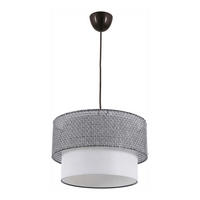 Opviq Pendelleuchte Coral grau weiß Baumwolle Metall B/H/T/L/D: ca. 30x70x30x30x30 cm E27 1 Brennstellen Coral - weiß/grau (30,00/30,00/70,00cm) - Opviq