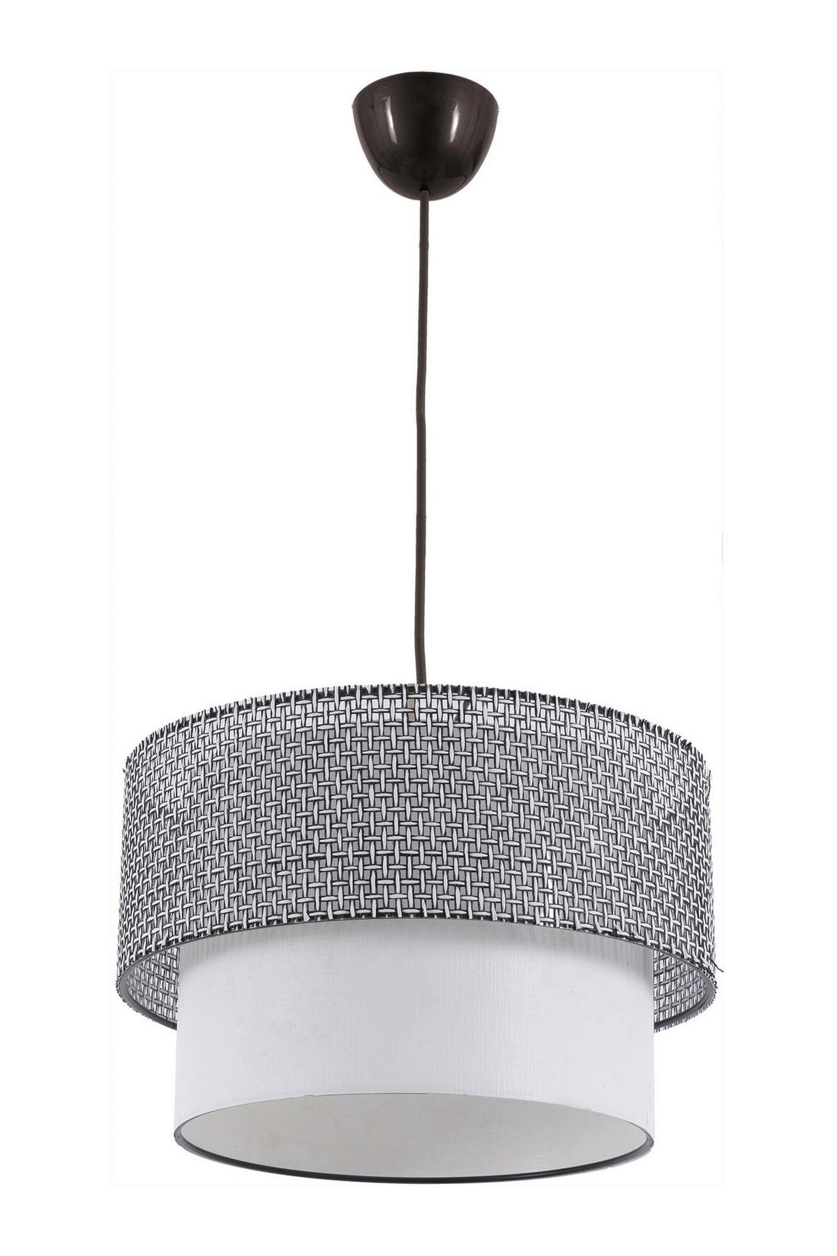 Opviq Pendelleuchte Coral grau weiß Baumwolle Metall B/H/T/L/D: ca. 30x70x30x30x30 cm E27 1 Brennstellen Coral - weiß/grau (30,00/30,00/70,00cm) - Opviq