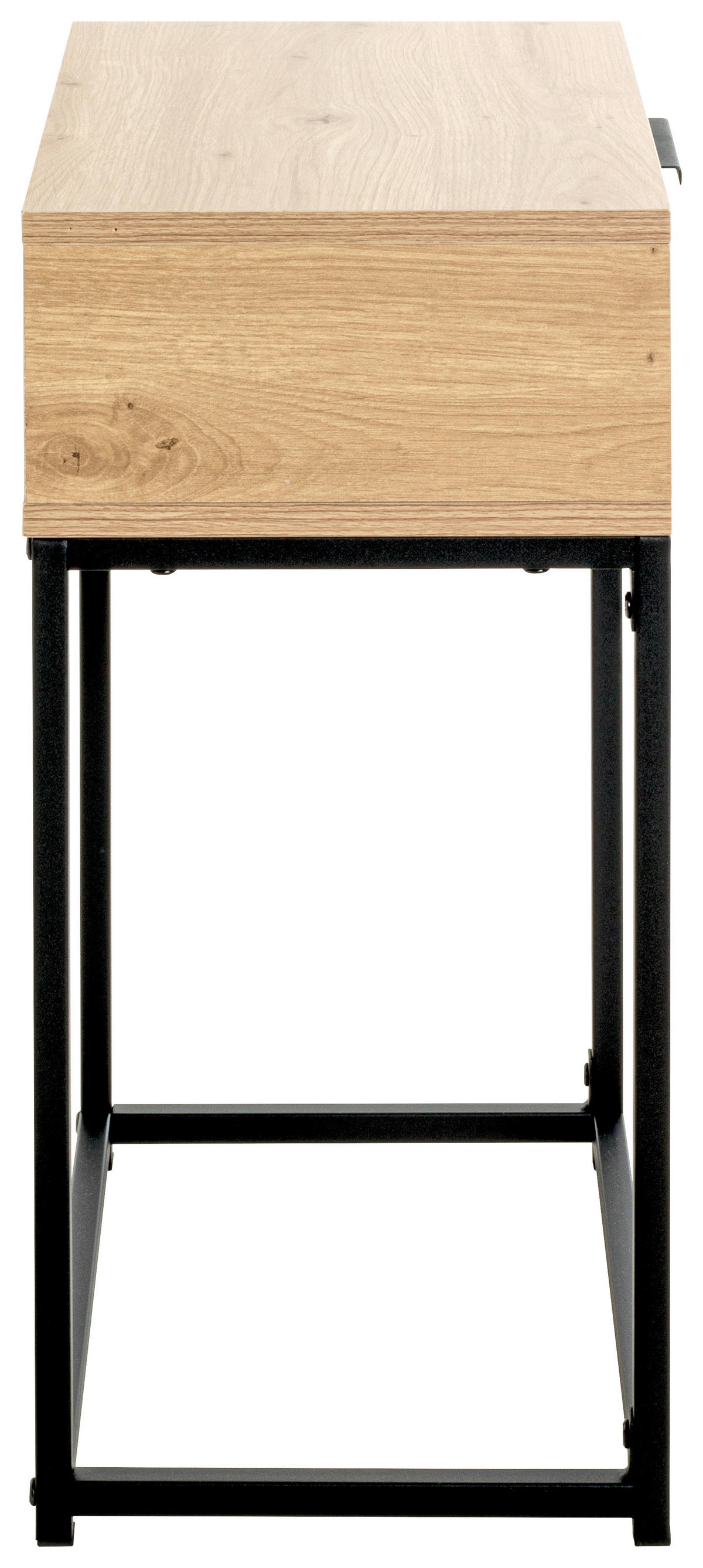 Beistelltisch  Eiche hell Nachbildung schwarz B/H/T: ca. 40x60x28 cm Malmö_Beistelltisch 52483 - Eiche/schwarz (40,00/60,00/28,00cm)